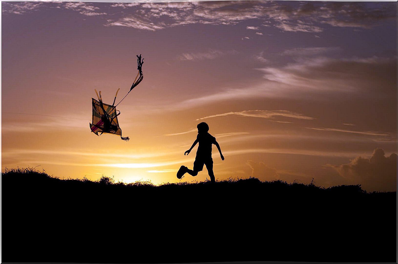 Flying a kite can help your child feel free