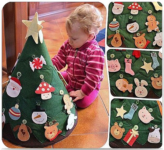 Make a Montessori Christmas tree with your child