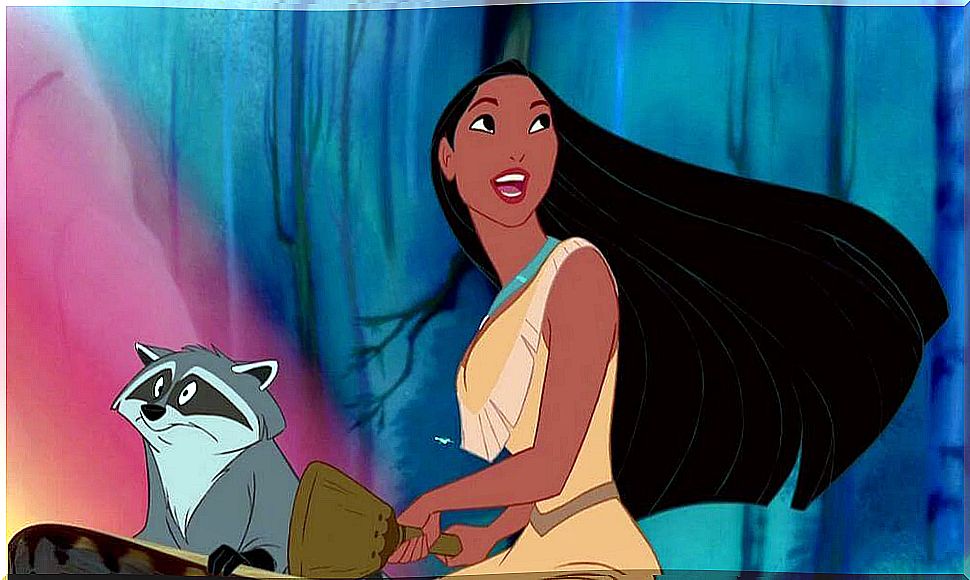 Pocahontas and her friend the raccoon