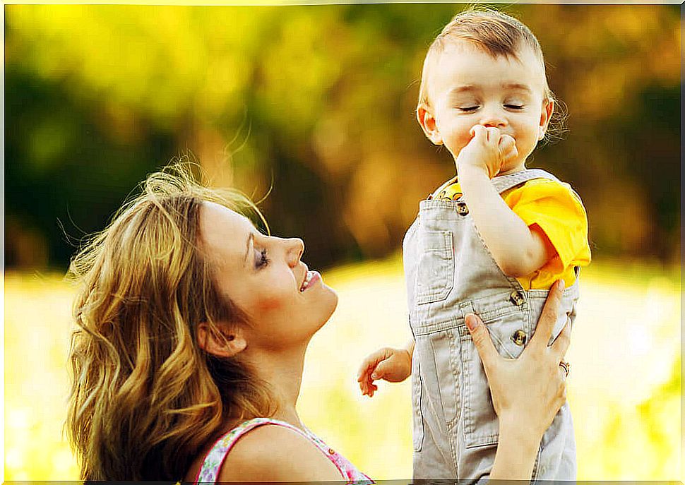 Mother talking with her son and considering the pleasure principle.